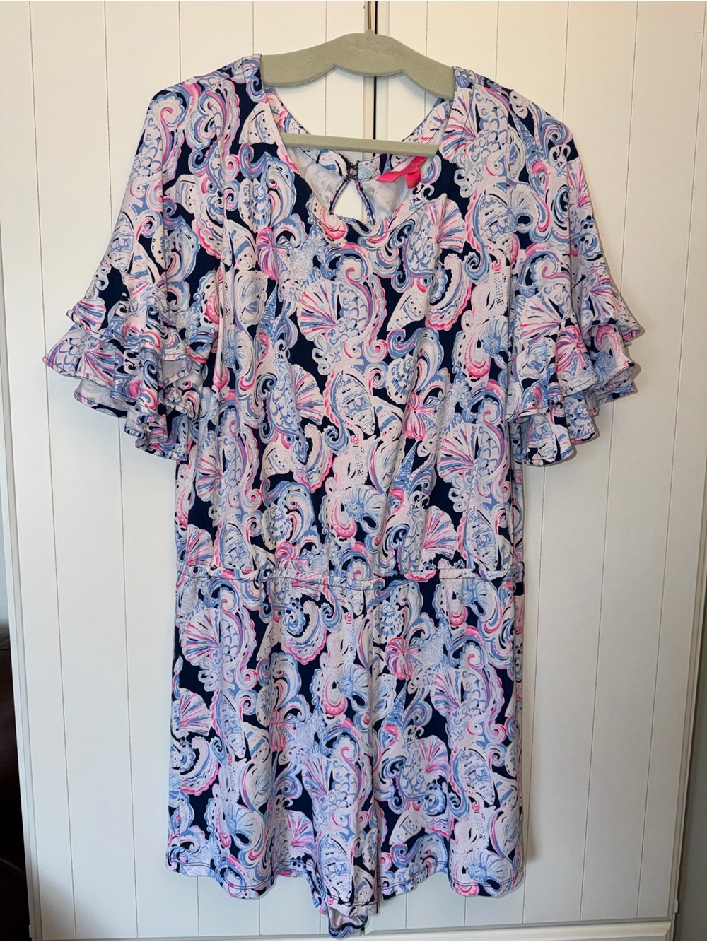 Lilly Pulitzer Navy, Pink & White Paisley Romper